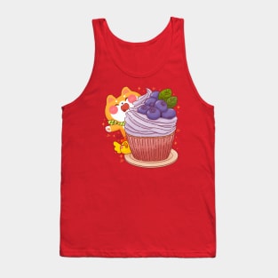 Shiba Inu Blueberry Cupcake Tank Top